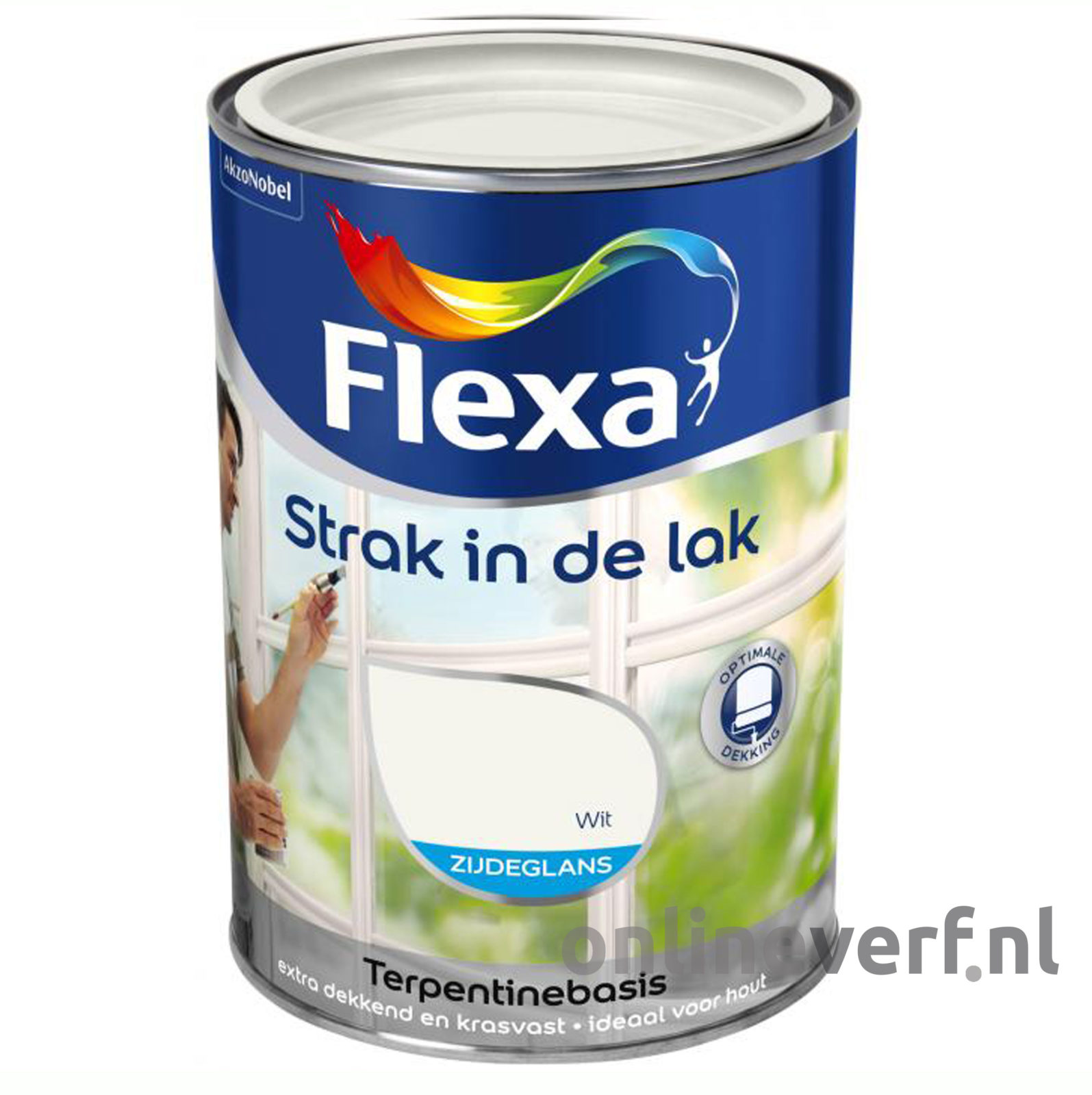 toetje dorst Manifestatie Flexa Strak in de Lak Zijdeglans Terpentine Basis – 1 liter – 100% wit –  Paintia.nl